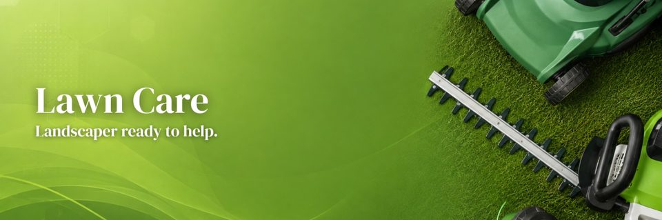 Lawn care — Landscaper ready to help.